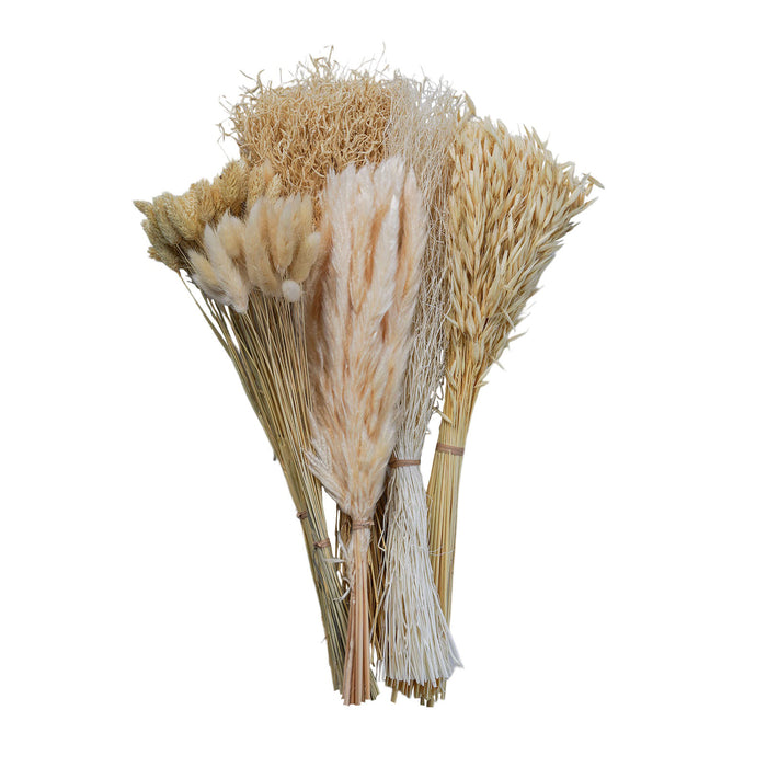Mixed Dried Grasses and Florals Bleached, 20"