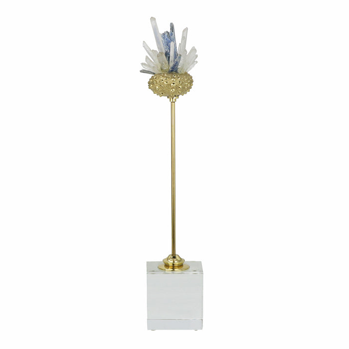 Quartz Sculpture with Shell Base, Large