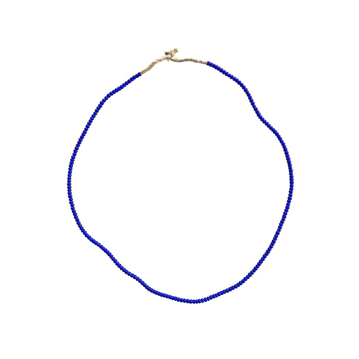 White Heart Glass Bead Blue