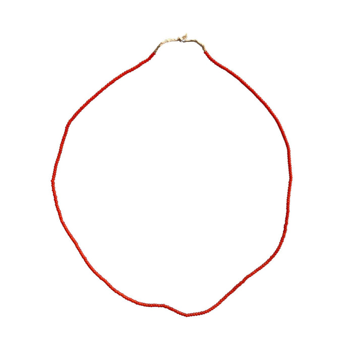 White Heart Glass Bead Orange