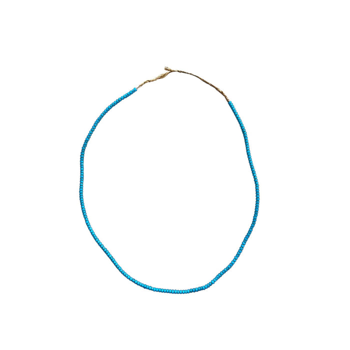 White Heart Glass Bead Teal