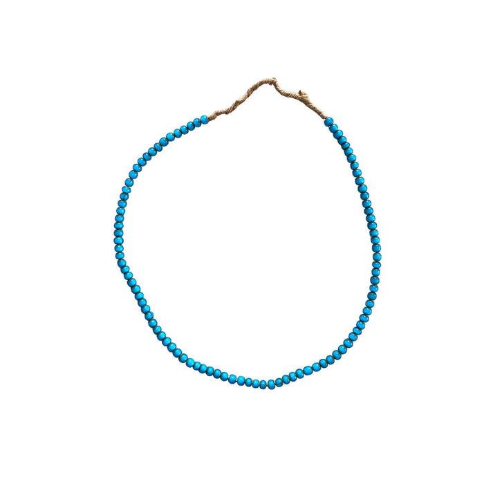 White Heart Glass Bead Teal