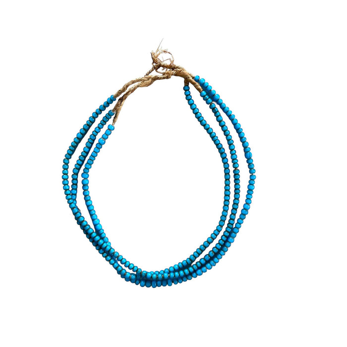 White Heart Glass Bead Teal