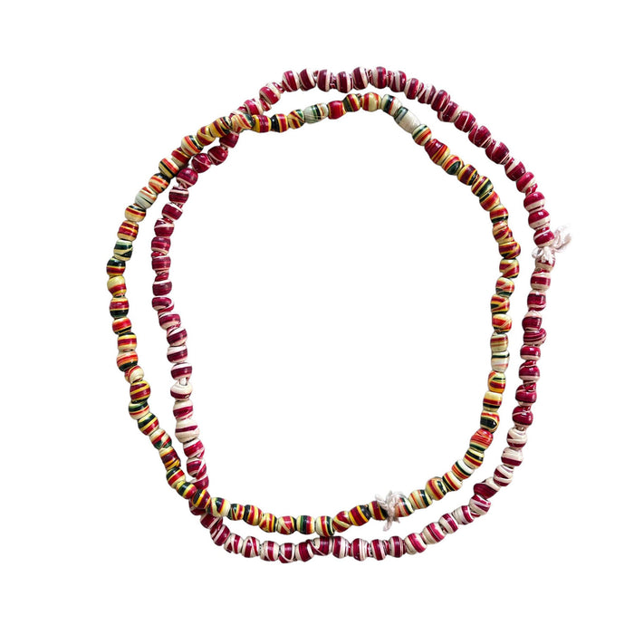 Recycled Cassette Tape Bead Strand Mixed