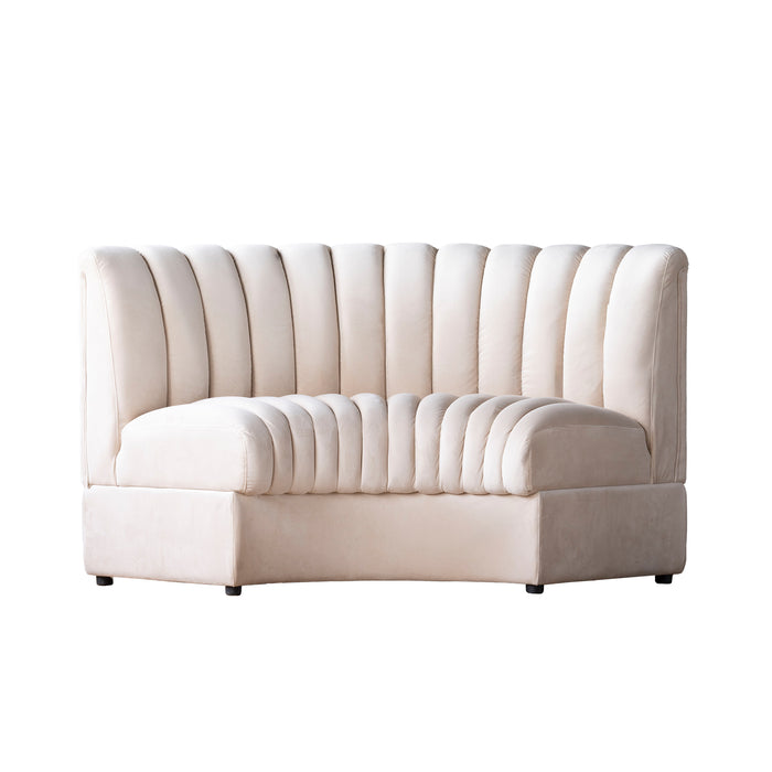 Estelle Modular Sofa, Oatmeal, Curved