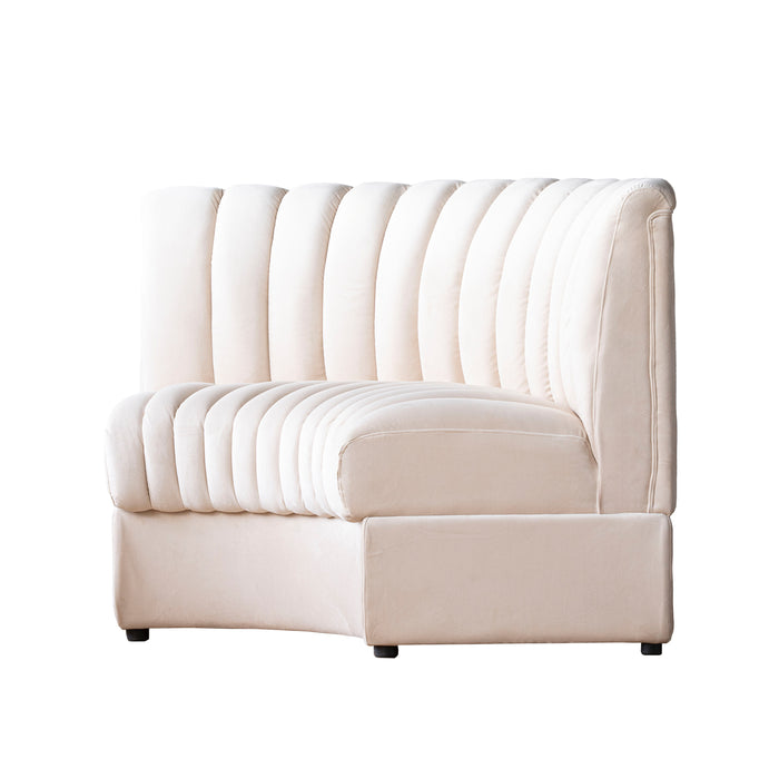 Estelle Modular Sofa, Oatmeal, Curved