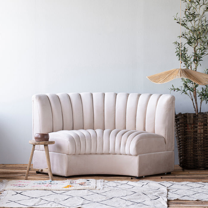 Estelle Modular Sofa, Oatmeal, Curved