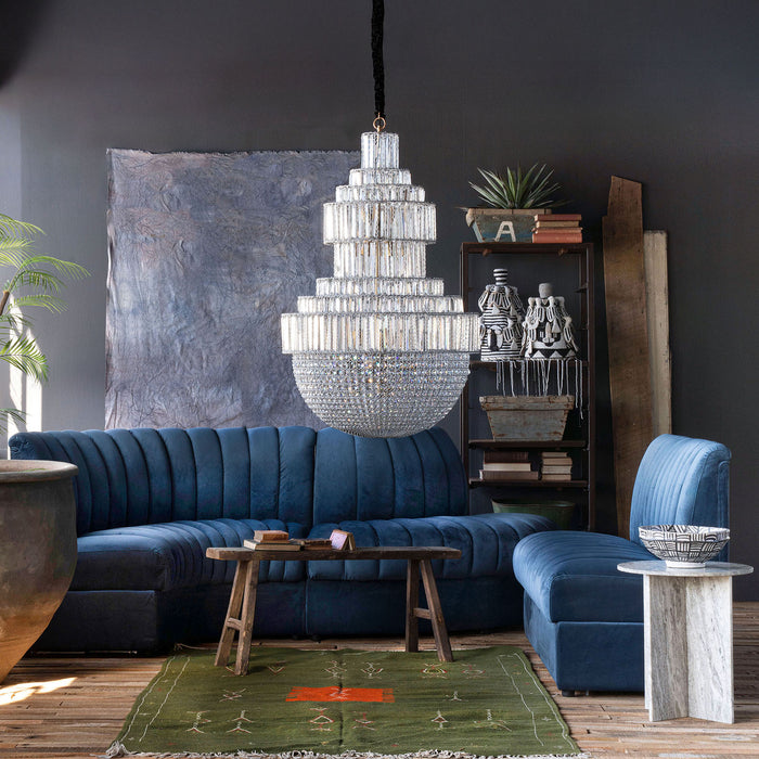 Estelle Modular Sofa, Navy, Curved