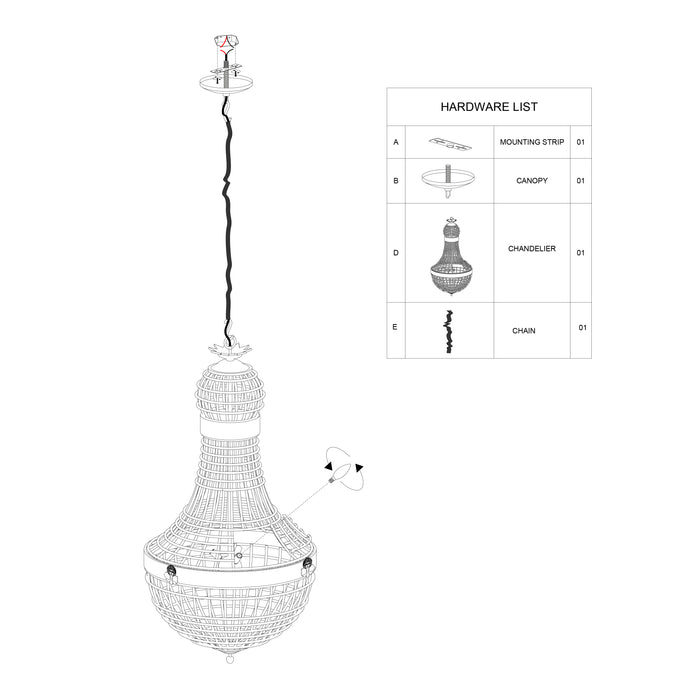 Bezier Prism Chandelier