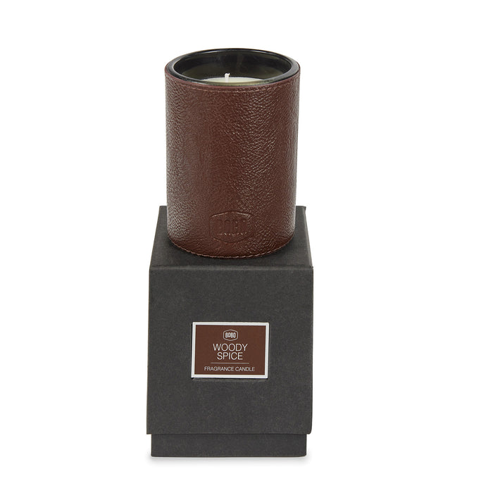 Woody Spice Brown Candle & Whiskey Tumbler