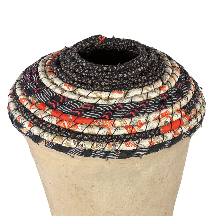 Paper Mache Grass Pot Large