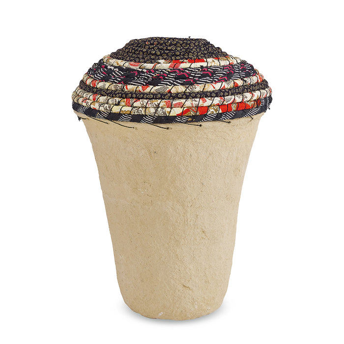 Paper Mache Grass Pot Large