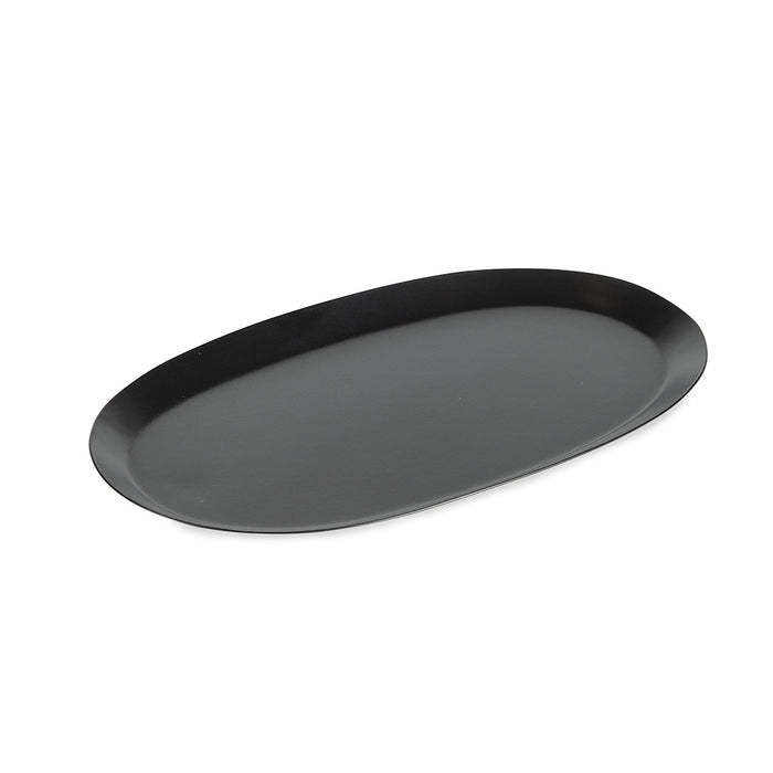 Oval Large Tray Matte Black Finish