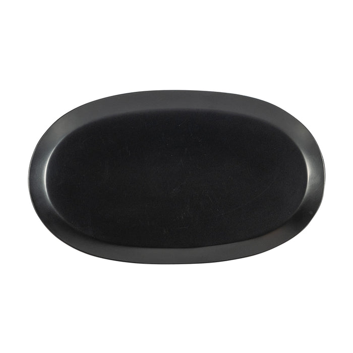 Oval Large Tray Matte Black Finish