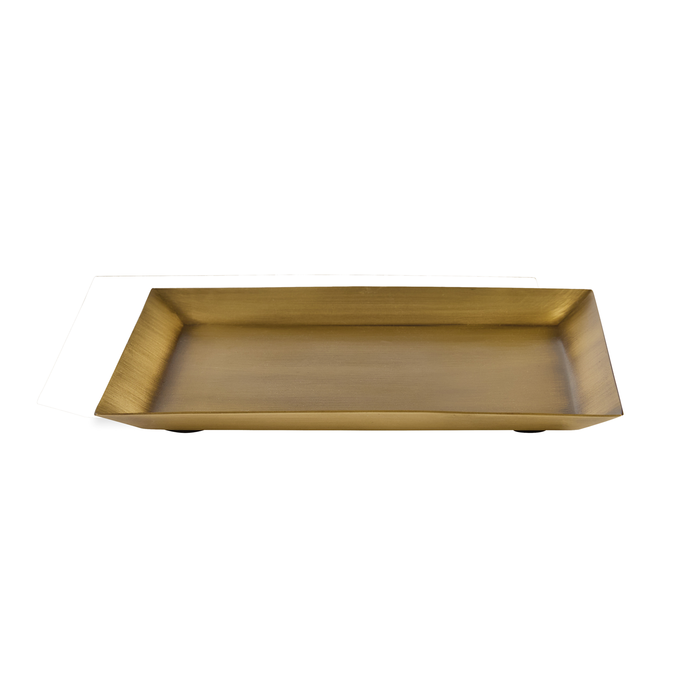 Rectangle Medium Tray Antique Brass Finish