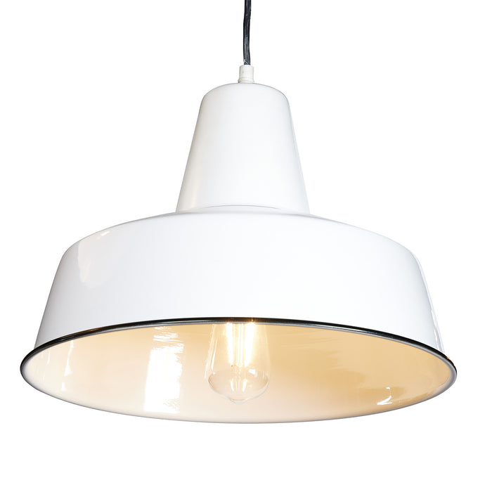 Retro Rondeau Pendant White