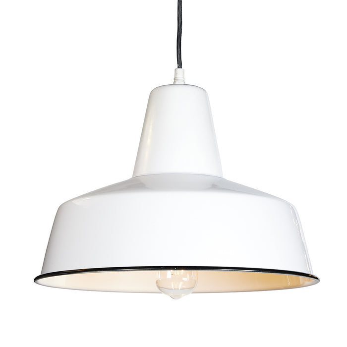 Retro Rondeau Pendant White