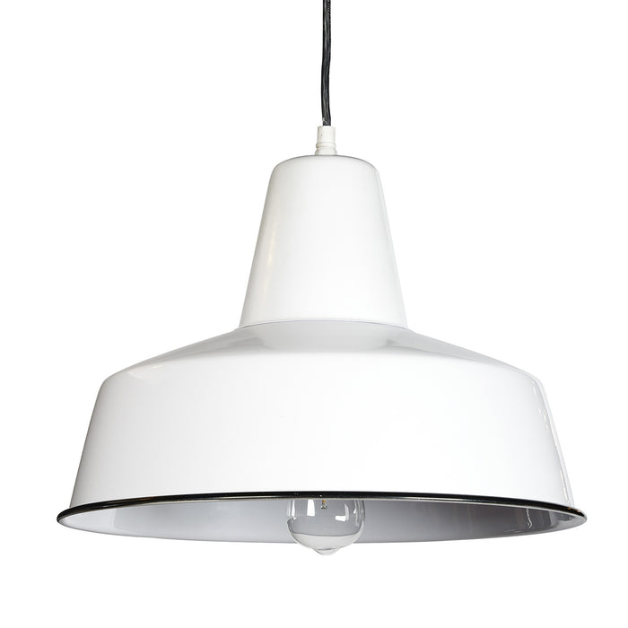 Retro Rondeau Pendant White