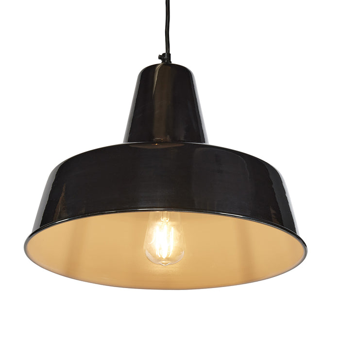 Retro Rondeau Pendant Black