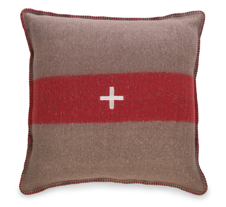 Swiss Army Pillow Cover 28X28 Brown/Red