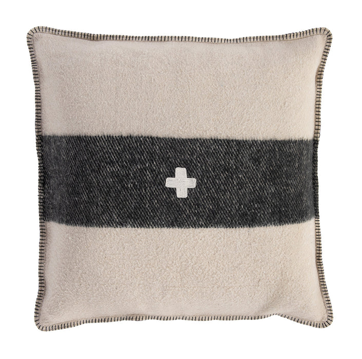 Swiss Army Pillow Cover 28X28 Cream/Black