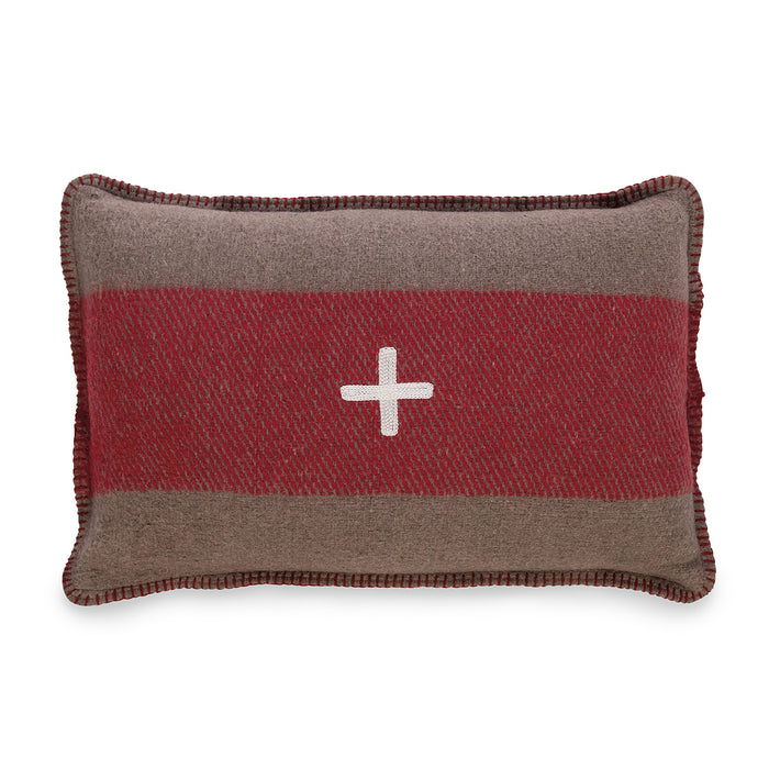 Swiss Army Pillow Cover Unstuffed 14X20 Brown/Red