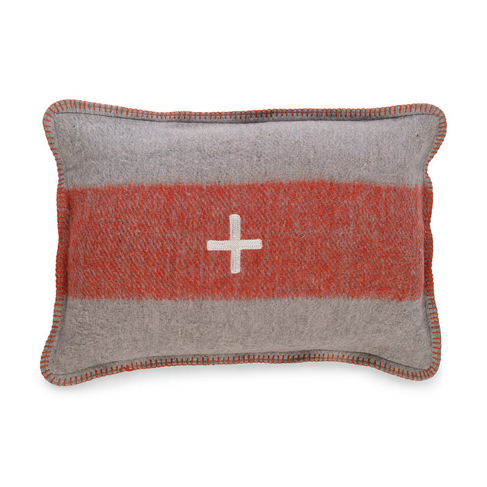 Swiss Army Pillow Cover Unstuffed 14X20 Grey/Orang