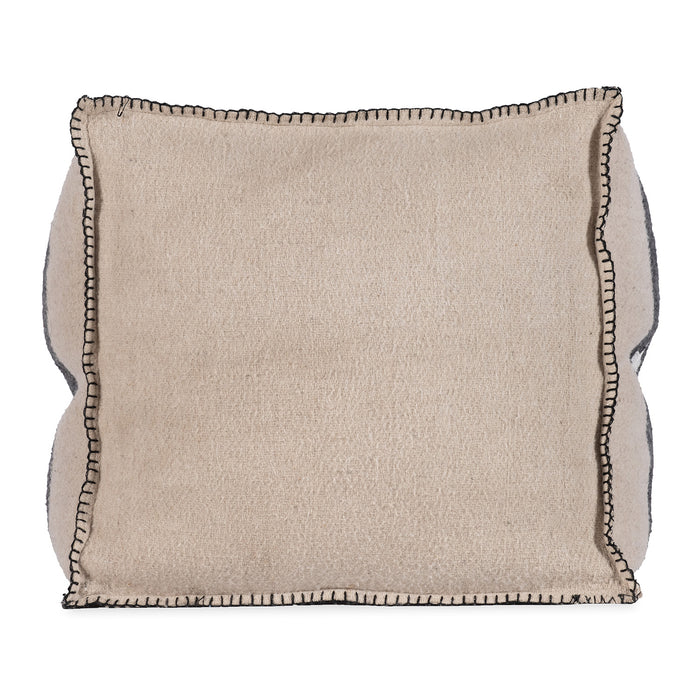 Swiss Army Pouf 18X18X18 Cream/Black