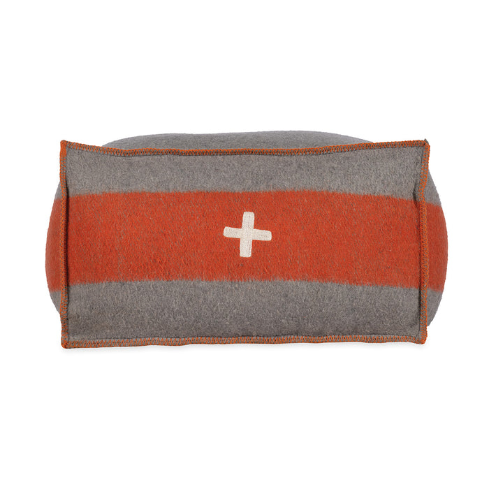 Swiss Army Pouf 24X24X13 Grey/Orange