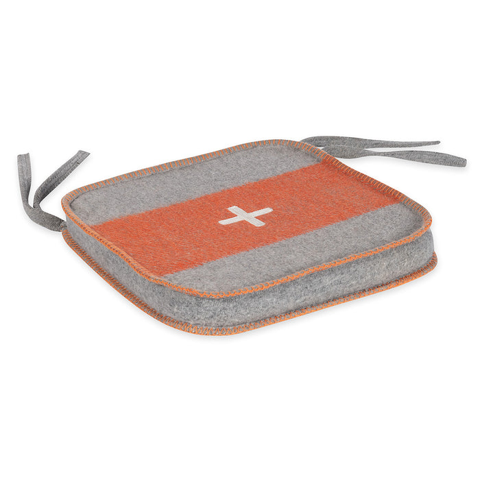 Swiss Army Chair Cushion 15X15 Grey/Orange