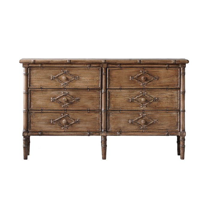 vintage bamboo dresser CUSTOMIZABLE : Thomasville Faux 16.5 Main Drawer Interior Depth This vintage nine drawer