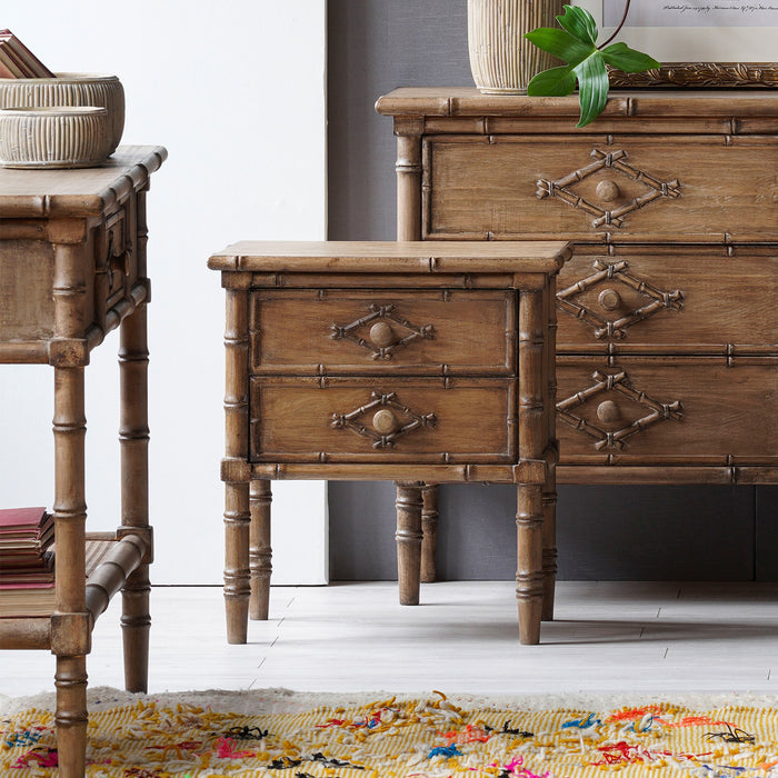 Faux Bamboo Night Stand