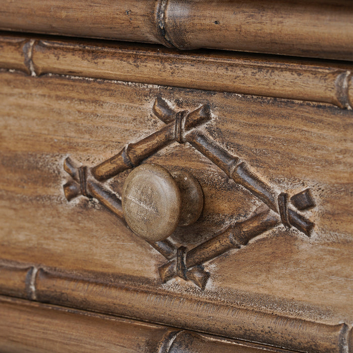 Faux Bamboo Console Table