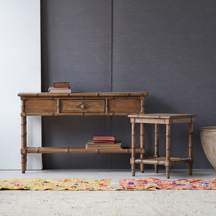 Faux Bamboo Console Table