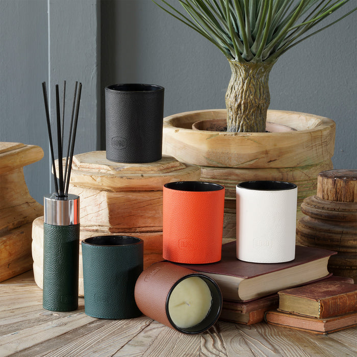 Cotton Frais White Candle & Whiskey Tumbler