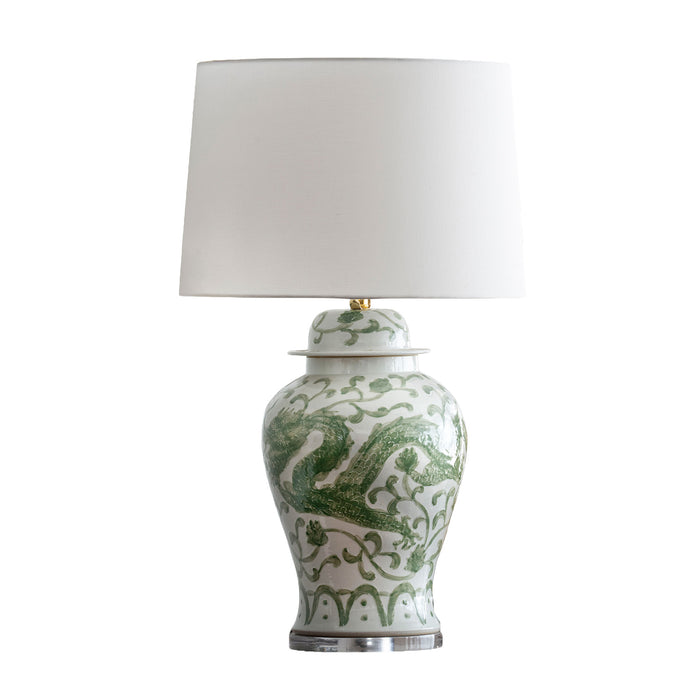 Jingdezhen Porcelain Hand-Painted Temple Jar Lamp