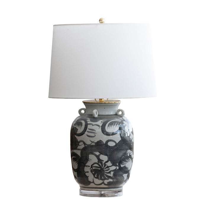 Jingdezhen Porcelain Hand-Painted Abstract Lamp