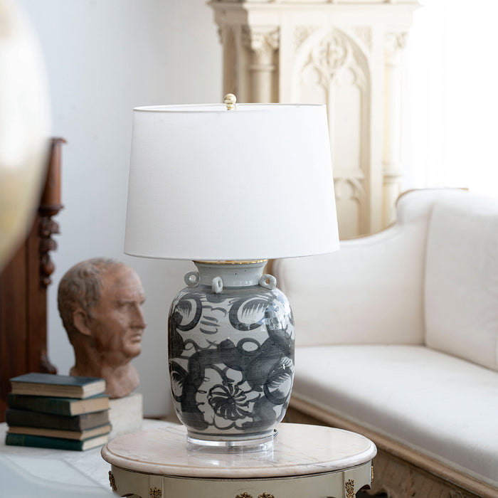 Jingdezhen Porcelain Hand-Painted Abstract Lamp