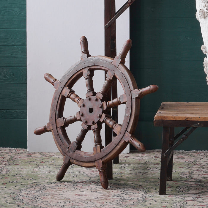 Vintage Ships Wheel, Large