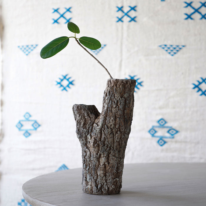 Concrete Faux Bois Vase