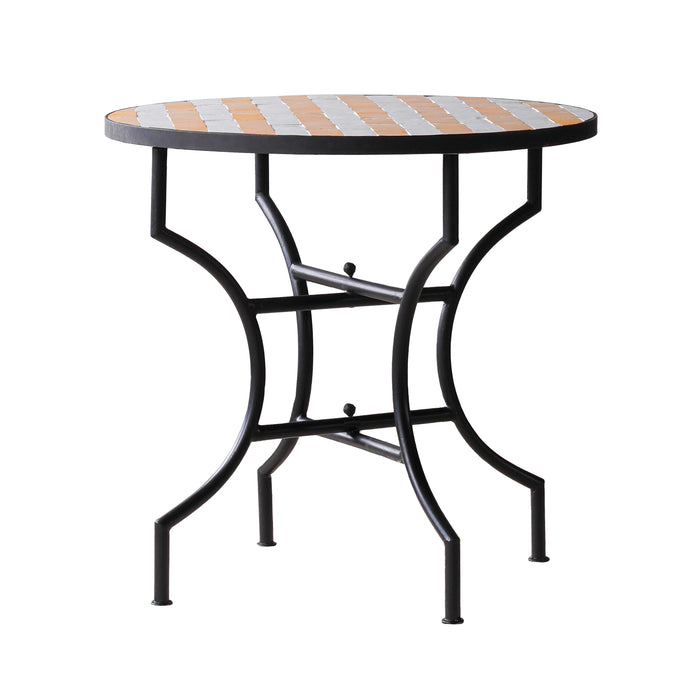 Zellige Stripes Tile Bistro Table