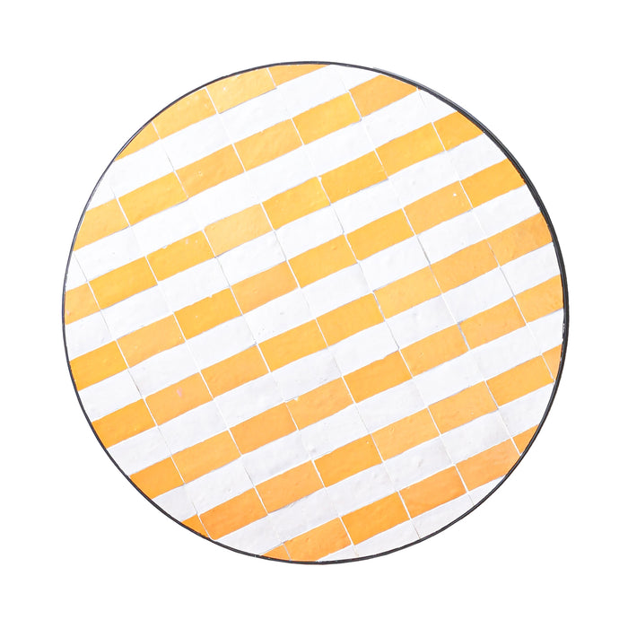 Zellige Stripes Tile Bistro Table