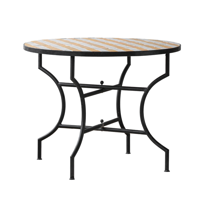 Zellige Stripes Tile Bistro Table