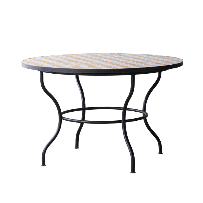 Zellige Stripes Tile Bistro Table