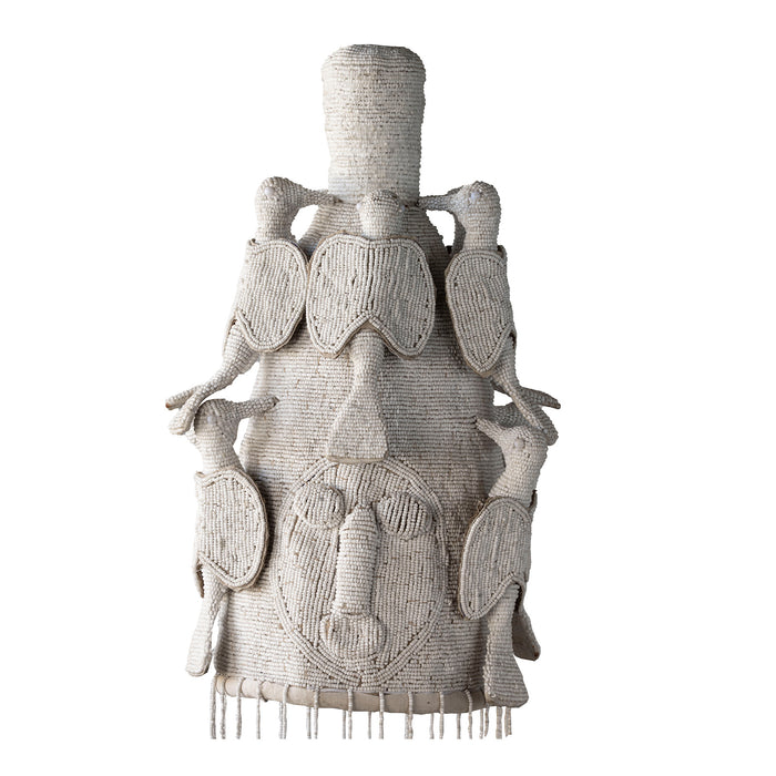 Yoruba Beaded Crown, White