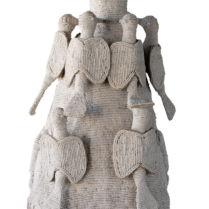 Yoruba Beaded Crown, White