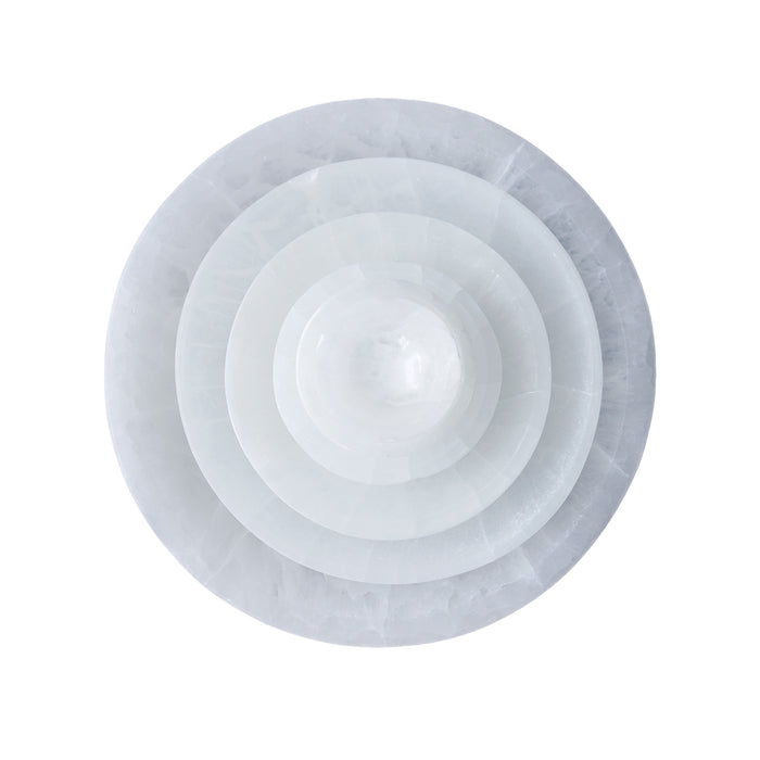 Selenite Round Bowl