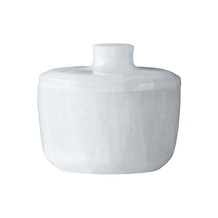 Selenite Jar with Lid