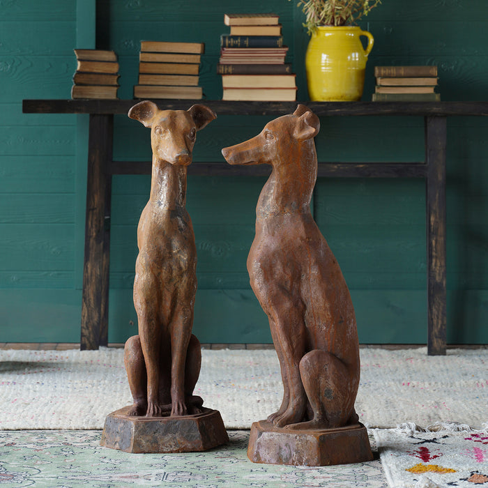 Cast Iron Whippet Pair