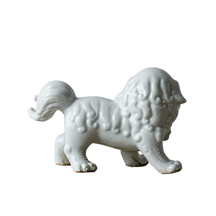 Jingdezhen Porcelain Lion Standing, Pair